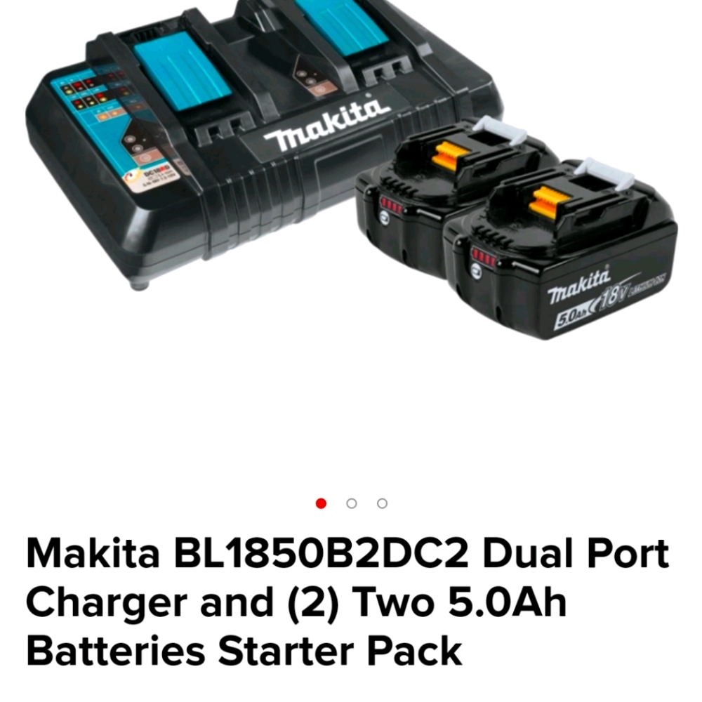 Makita dual rapid charger (2) batteries included